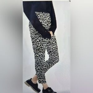 TOPSHOP Leopard Animal Print Skinny Pant
